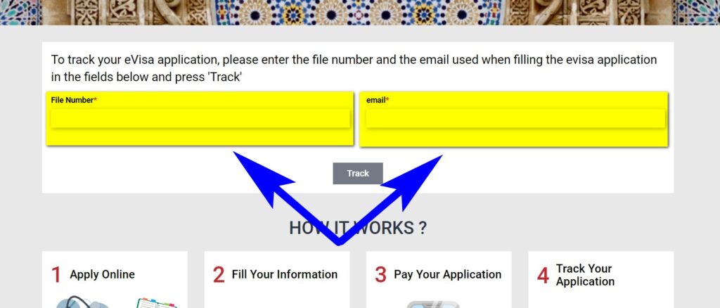 Morocco visa status check