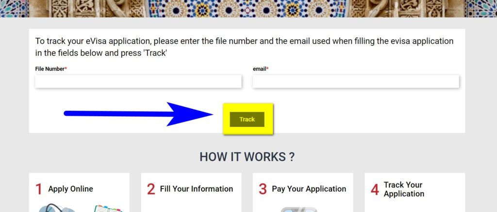 Morocco visa status check